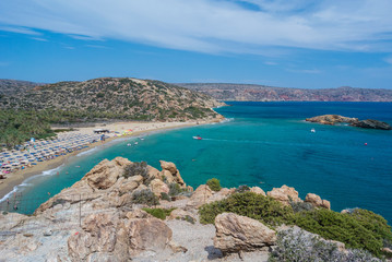 a view of crete island in greece