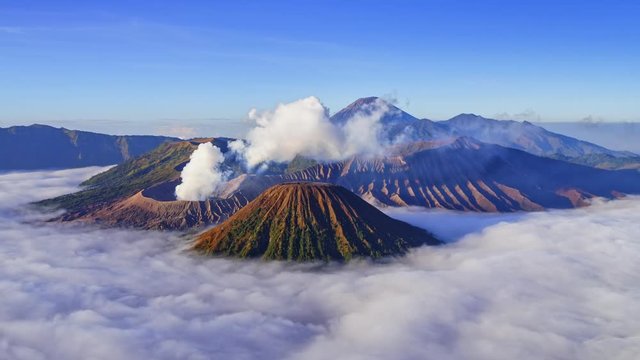 4K Time lapse of Bromo volcano at sunrise, East Java, Indonesia