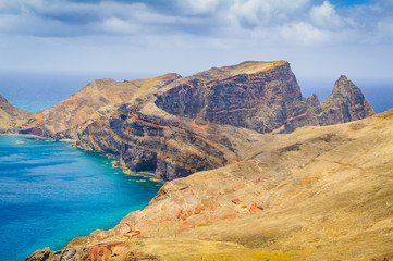 Incredible view of the sea coast. Madeira. Portugal