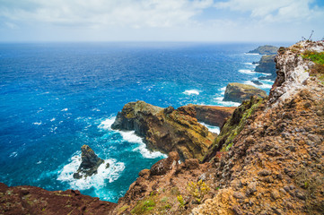 Incredible view of the sea coast. Madeira. Portugal