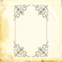 Vector baroque of vintage elements for design. 
