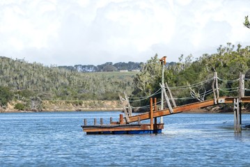 A jetty on the Kariega river near Kenton On Sea town in South Africa. 