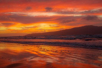 Fototapeta na wymiar Sonnenuntergang Neuseeland