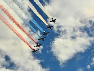 Flag of Russian Federation, air parade
