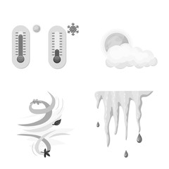 Isolated object of weather and climate logo. Set of weather and cloud vector icon for stock.