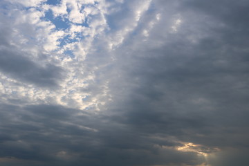 空　夕方　渡良瀬