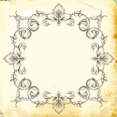 Vector baroque of vintage elements for design. 