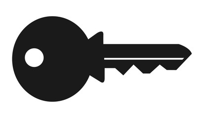 Logo flat simple silhouette isolated icon key on white background