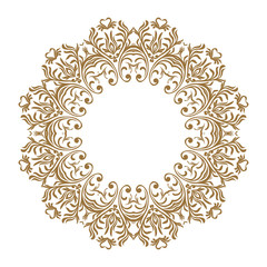 Vector decorative line art frames for design template. Elegant element for design, place for text. Golden outline floral border. Lace illustration for invitations and greeting cards
