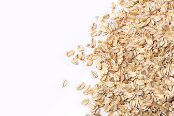 Oat flakes. Pattern of oat flakes. Hercules as background..