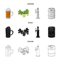 Vector design of pub and bar symbol. Collection of pub and interior vector icon for stock.