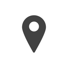 Illustration of map navigation pin icon. Location pin vector image for UI, web design, app design