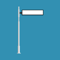 Horizontal billboard advertising construction for outdoor advertising. Big billboard on white isolated Illustration