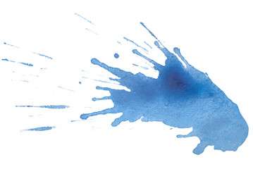 blue spot with watercolor splashes