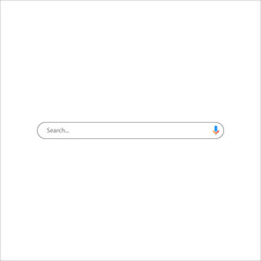 search bar Illustration with mic button for voice search