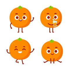 Cute cartoon orange character