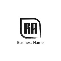 Initial Letter RA Logo Template Design