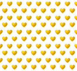 Vector Seamless Pattern: Golden Hearts.