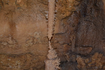 scenery from the inside of an underground cave