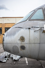 Fototapeta na wymiar Front eines Flugzeugwracks