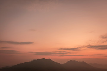 Landscape lot of fog Phu Thok Mountain at Chiang Khan ,Loei Province in Thailand.