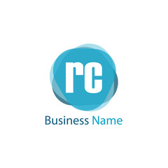 Initial Letter RC Logo Template Design