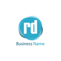 Initial Letter RD Logo Template Design