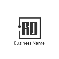 Initial Letter RD Logo Template Design