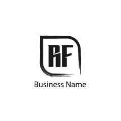 Initial Letter RF Logo Template Design