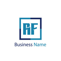 Initial Letter RF Logo Template Design