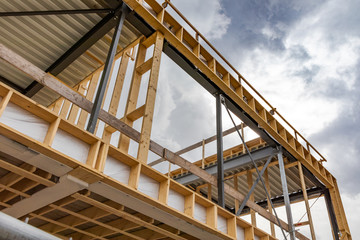 Construction work of a commercial building