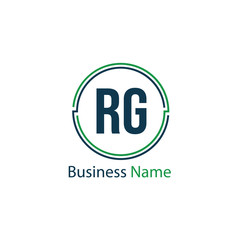 Initial Letter RG Logo Template Design