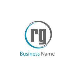 Initial Letter RG Logo Template Design