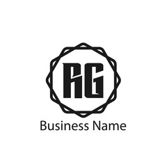 Fototapeta Initial Letter RG Logo Template Design obraz