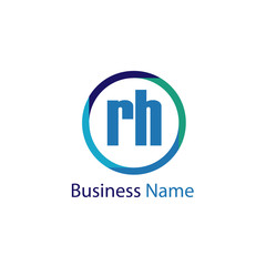 Initial Letter RH Logo Template Design
