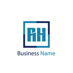 Initial Letter RH Logo Template Design