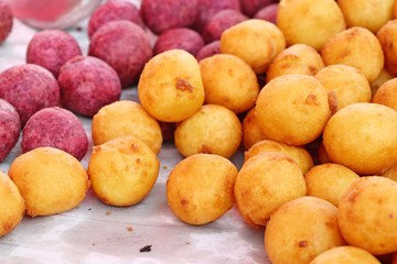 fried sweet potato at street food