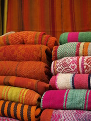 Colorful traditional tissues of South America