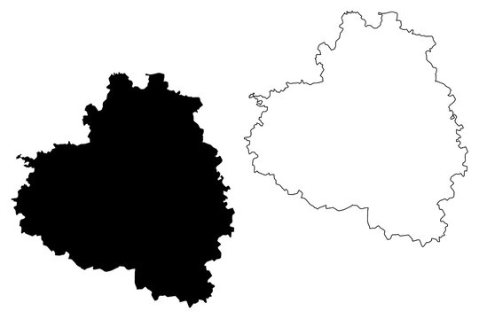 Tula Oblast (Russia, Subjects of the Russian Federation, Oblasts of Russia) map vector illustration, scribble sketch Tula Oblast map