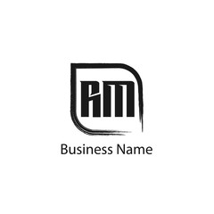 Initial Letter RM Logo Template Design