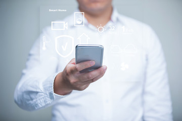 business man with wireless mobile phone