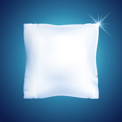 Obraz premium White feather pillow against