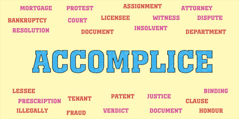 accomplice Words and tags cloud