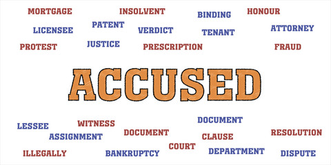 accused Words and tags cloud