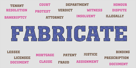 fabricate Words and tags cloud