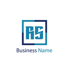 Initial Letter RS Logo Template Design