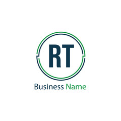 Initial Letter RT Logo Template Design