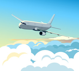 Airplane in sky