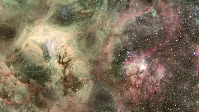 Tarantula nebula star field cosmic cloud turbulence flare light. Contains public domain image by NASA
