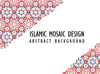 Abstract background in Arabian style. Islamic mosaic design.
